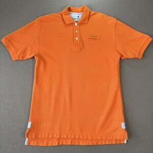 ORVIS Orange Short Sleeve Heavy Cotton Fishing Polo Shirt Mens S Classic Outdoor